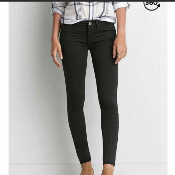 American Eagle Sateen Jeggings Emerald 